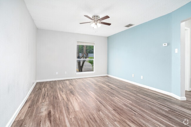 2BR, 1BA - 755SF - Living Room - Top Location! Right in the heart of beautiful downtown Boerne!