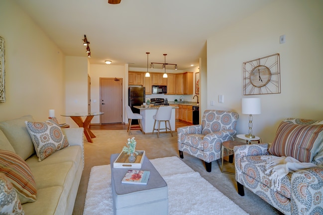 1BD Indigo- Living Room - The Abbey