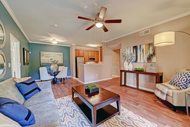 Hardwood-style flooring in select homes