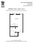 Studio/1BA, 260sf