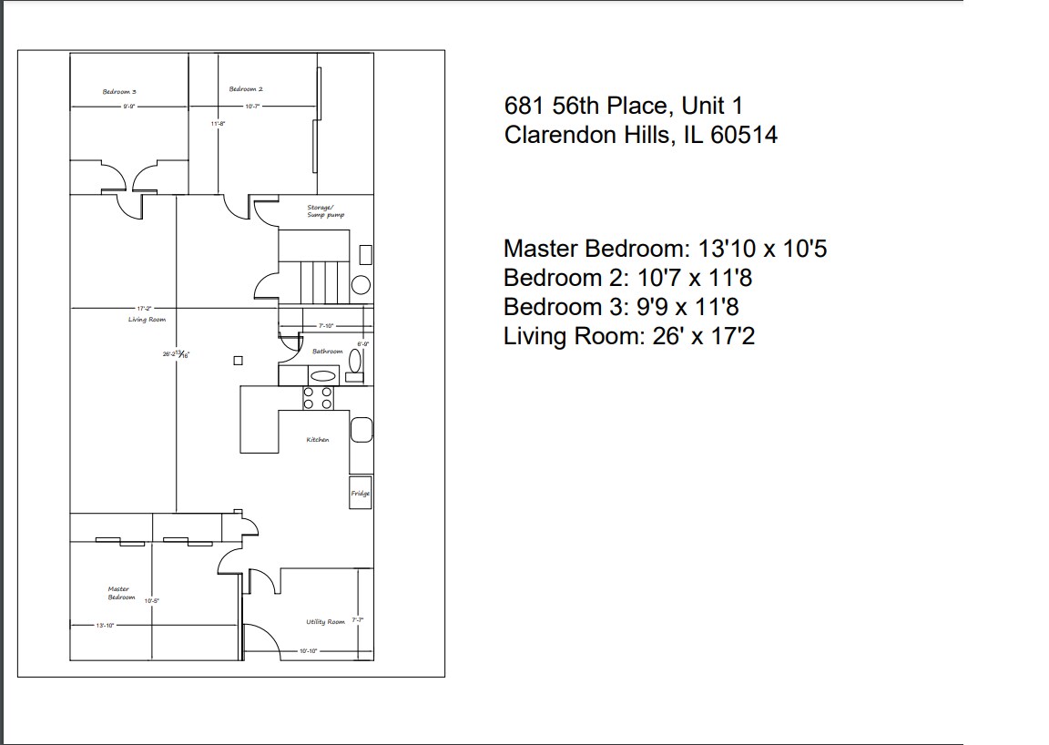 Layout - 681 56th Pl Apartments Unit 1