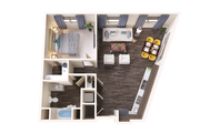 One Bedroom Apartment in Norman, Oklahoma with hardwood floors