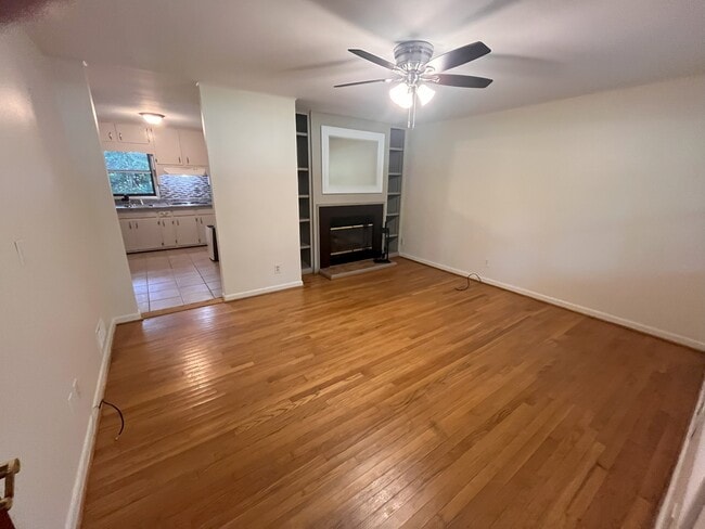 Living room with fireplace
