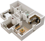 2 Bedrooms 2 Baths