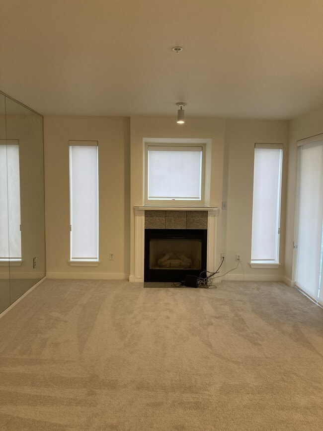 Living room with solar shades