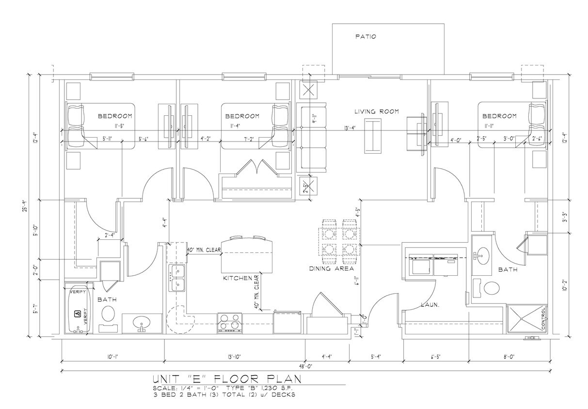Floor Plan - 3 Bedroom 2 Bath