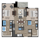 2+2B Floor Plan
