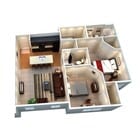 2x2 3D Furnished
