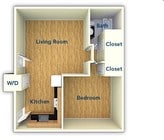 1BR/1BA