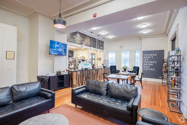 Ground-level Coffee Shop