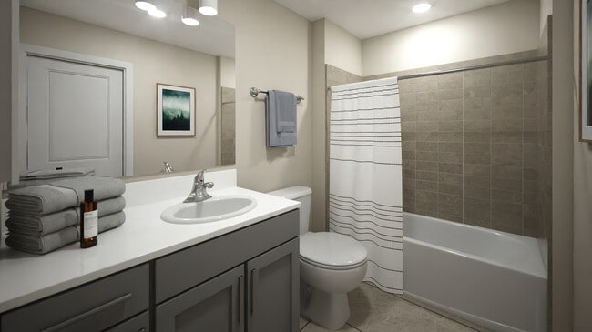 The Exchange at Spring Hill Station - Bathroom Rendering - The Exchange at Spring Hill Station