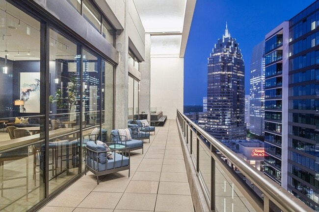 Sky deck and reservable penthouse lounge