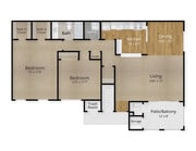 Riviera I - 2 Bedroom/1 Bath