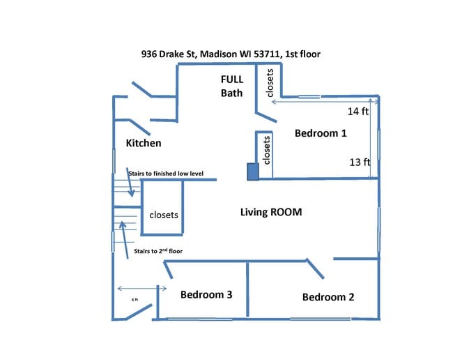 RM 6 is BDRM 1 - 936 Drake St