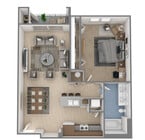 THE BOUGANIVILLA 1bed1bath 802sq