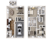 Explore this contemporary dual-level floor plan designed for seamless modern living.
