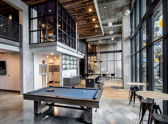 Clubroom with billiards and arcade games