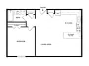 1BR/1BA Deluxe Floorplan
