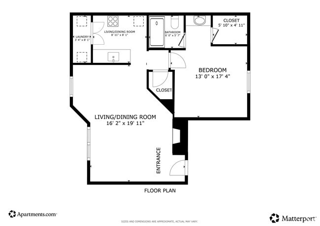1BR, 1BA - A2 - Villas at Chase Oaks