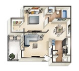 A1BS floor plan The Beverly at Shadow Lake