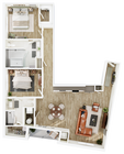B8 floor plan The Seventeen Hundred on East