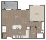 A5 - 1x1 floor plan 22Hundred