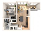 1 BR and Den