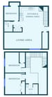 3 Bedroom, 2 Bath Floor Plan