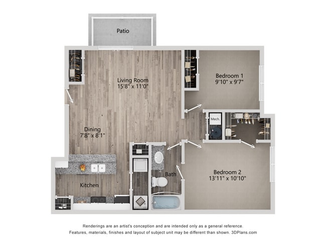 A6_1Bed_1Bath_893 Sq Ft