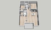2BD Floor Plan - 1,052 Square Feet