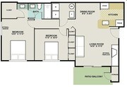 2BR/1BA