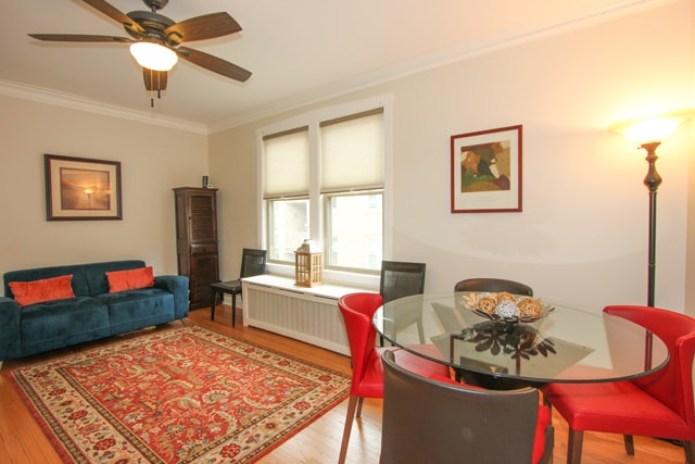 Dining room large enough to add another conversation area - 414 S Harvey Ave Unit Lovely 3-bed/1-bath apt. w/garage