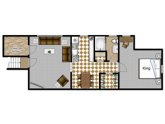 Layout - 1032 E Wayne St Unit 323 S. Eddy  - 2nd floor apartment