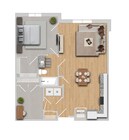 Birch | 1x1 with den | 873 sf