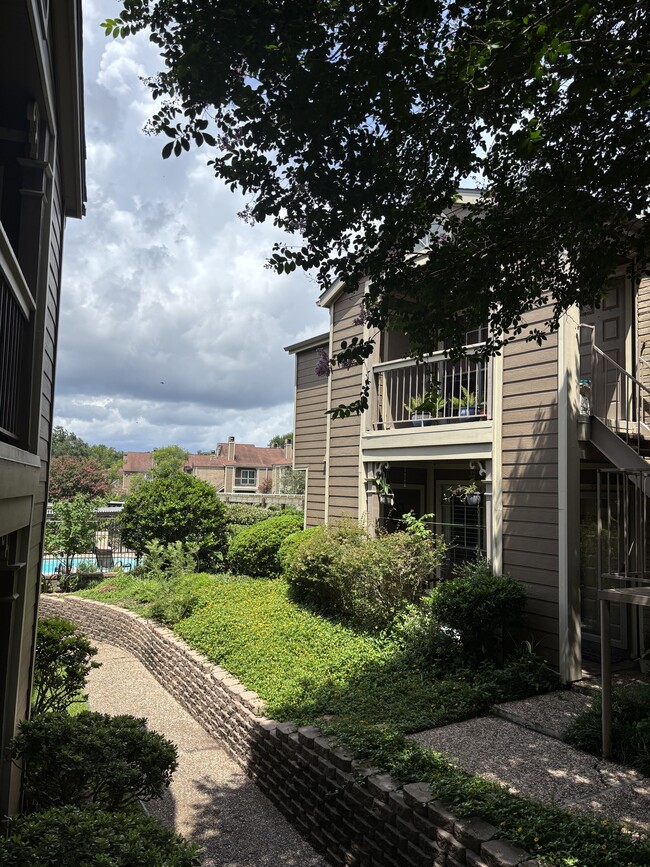 Outdoor view of front of unit adjacent to pool - 1860 White Oak Dr Unidad #339 Rental