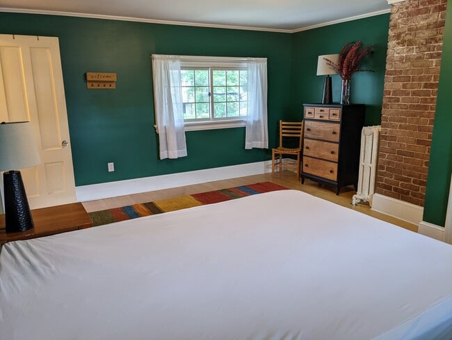 A desk can be provided upon request - 27 Howard St Unit Brick/ Green Room + Green Bath