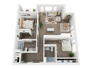 2 Bed / 2 Bath - 1,070 SF