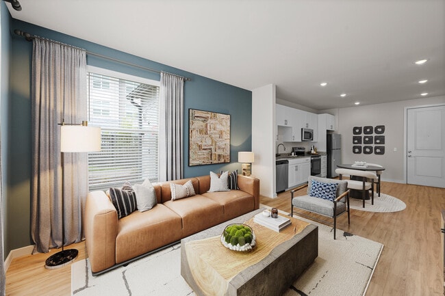 Two Bedroom Apartment Living and Kitchen At Bolton West Charlotte - Bolton West Charlotte