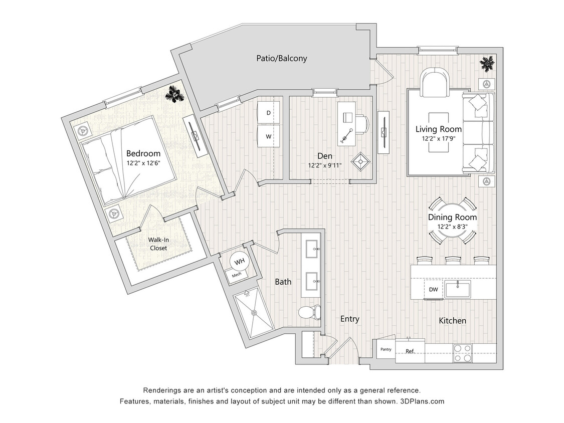 Apartamento flexible de una habitación con estudio - B3 - B3