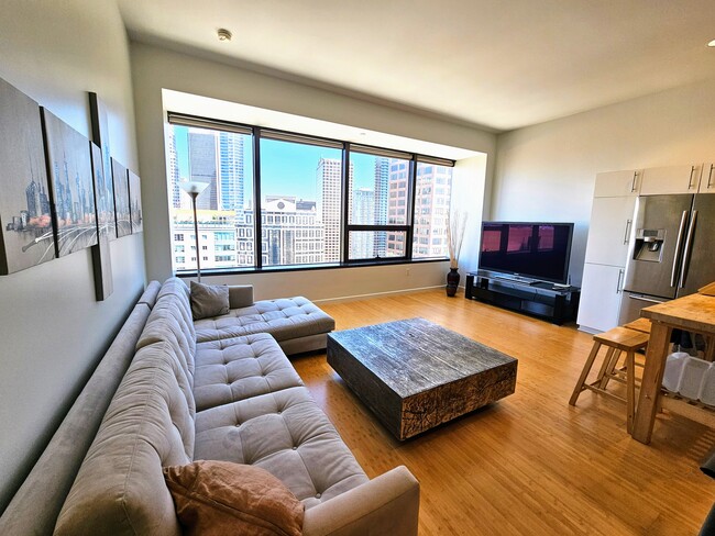 Living Room - 1100 Wilshire Blvd Condo Unit 2000