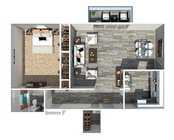 The Elle de un dormitorio | Un baño de 70 a 70 metros cuadrados