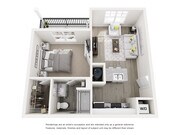 1 BED / 1 BATH / 598 SQ FT A-1