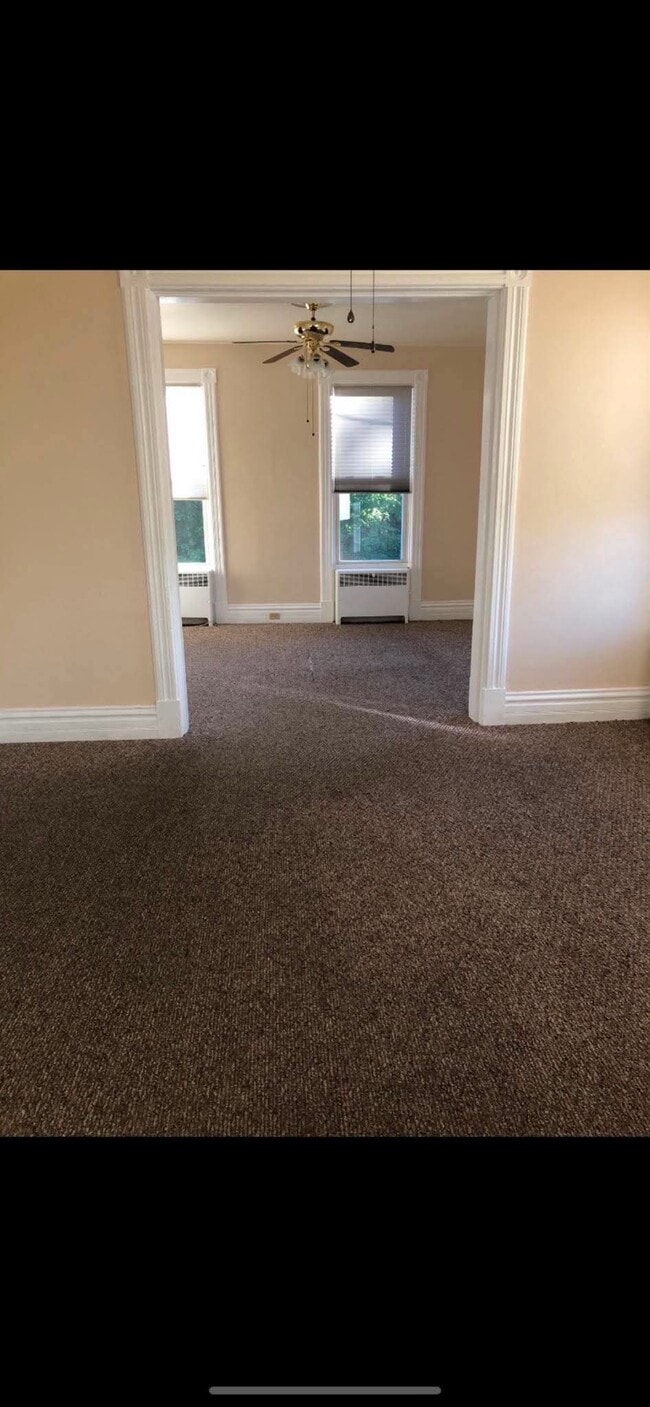 Living room and dining room