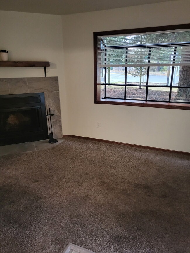 Living room is well lit with cathedral ceiling, skylight, & garden window! - 20005 1st Ave S Unit Apartment #2