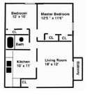 2BR/1BA