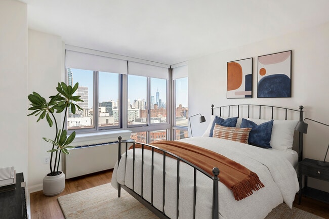 Renovated Package I bedroom with hard surface flooring