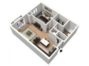 Cappuccino Furnished 3D Floor Plan