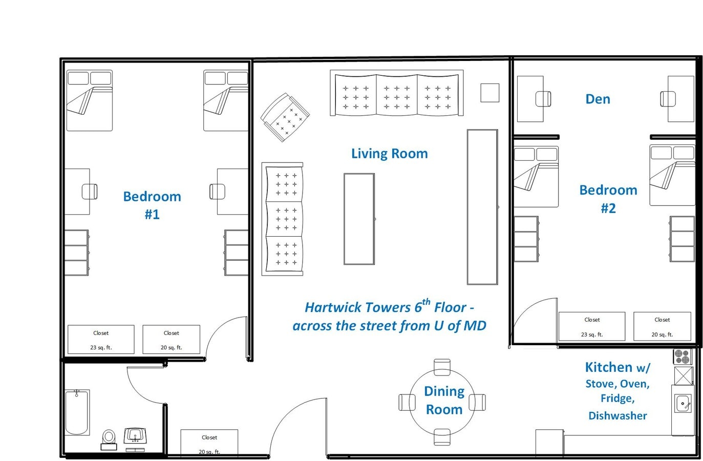 Floor Plan - 4330 Hartwick Rd Apartments Unit 617