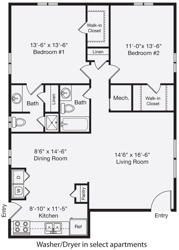 Floor Plan - 2 Bedroom C