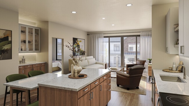 Encore at Bishop Heights - Unit C1 Kitchen to Living